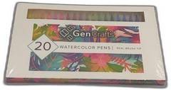 Gencrafts Watercolor Brush Pens – Real Brush Tips – No Mess Storage Case