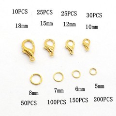 Clearance! 590PCS Alloy Jump Ring and Lobster Clasp, High Quality CS04