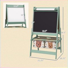 Art Easel for Kids 3 in 1 A Blackboard Side A Whiteboard Side and A Paper Roll