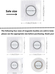 Wan 20 Pairs of Hidden Sewing Super Magnetic Snaps, PVC Wallet Closure Fasteners