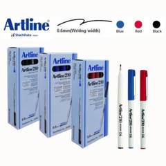 Artline Writing Pen 210 0.6mm Writing Width Blur Resistant Ink 12’s in box