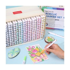 Languo 288 Color Acrylic Paint Marker Set – Brush Tip