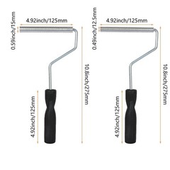 FVIEXE Fiberglass Roller Tools Kit Set of 5, Bubble brush nickel, black