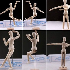 Elegant 4.5″ Wooden Art Mannequin – Ideal for Learning Human Figure Drawing