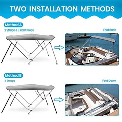 10 Optional Colors Available 3-4 Bow 13 Bimini Top Cover – 13 Different Sizes