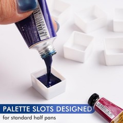 Travel Watercolor Palette Box, All-in-One Portable Watercolor Kit with 24 Emp…
