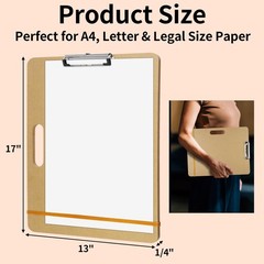 13″ x 17″ Sketch Drawing Board, Art Board with Handle, Sturdy Clip and Band, …