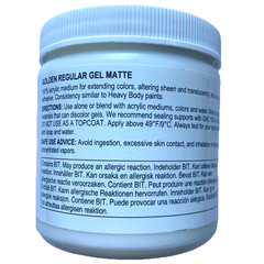 GOLDEN Regular Gel Matte 8 fl. oz. Jar, Professional Acrylic Gel Medium #3030B-5