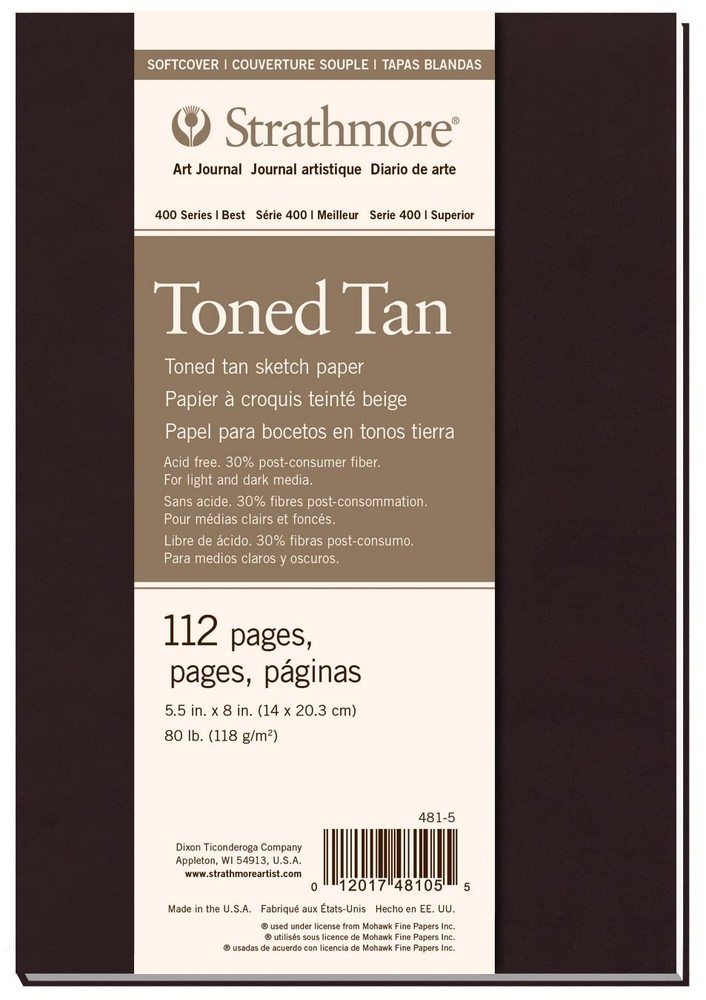 Strathmore 400 Series Toned Tan Art Journal Softcover 5.5X8.5 Sketch Paper