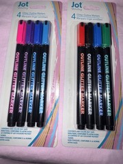 2 packs Glitter Outline Markers – 8 total markers different colors – New in pack