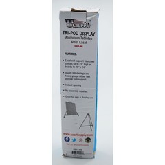 US Art Supply Tri-Pod Aluminum Tabletop Artist Easel Display USA E-400 Silver