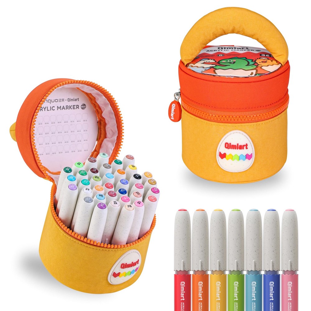 Washable Markers for Kids, 36 Colors Acrylic Paint Markers Set with Portable …