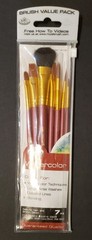 Royal & Langnickel 25 Paint Brushes: 7 Watercolor, 8 All Media, 10 Acrylic