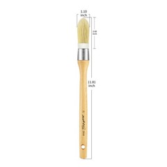 Mop Style Paint Wax And Watercolor Brush Natural Bristles 2Pc Set Size 21 & 25