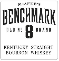 MCAFEE’S BENCHMARK OLD NO. 8 BRAND WHISKEY LOGO AIRBRUSH, PAINT ART STENCIL