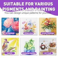 24 Pack 3x3IN Mini Magnetic Canvas Panels, Small Canvases 3 x 3 in (24 Pack)