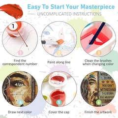 Offito Paint by Numbers Kit for Adults – Inspirational Frameless, BOP1PNF04
