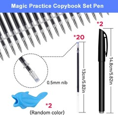 24Pcs Magic Pens & Refills for Grooved Handwriting Workbooks