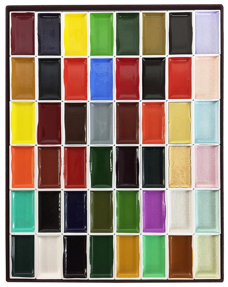 Kissho Japanese Painting Paint Horn Face Sai, Made in 48 Colors Top 48 Colors