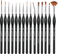 Very Small Paint Brushes Fine Tip for Nail Art Model Craft Painting Hobby Set