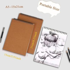A5 A4 A3 Sketch Book Hardback Pad Spiral 120gsm Cartridge Art Drawing Paper