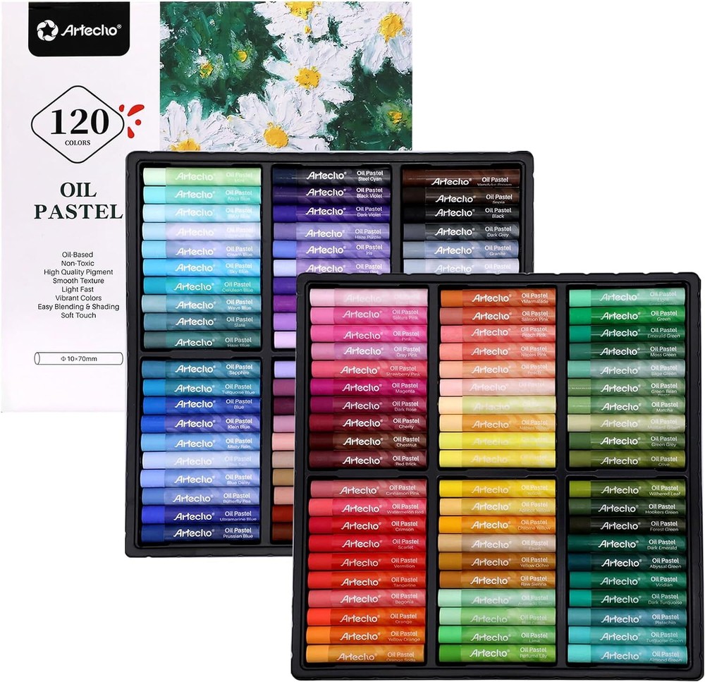 Artecho Oil Pastels Set of 120 Colors, 120 Count (Pack 1), Multicolor