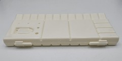 TRANSON Watercolor Palette w/ Thumb Hole & Brush Holders ~ White Approx 10″x5″