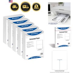 Professional Half Sheet Perforated Paper 8.5” x 11” – Perfect For W-2, 1099, …