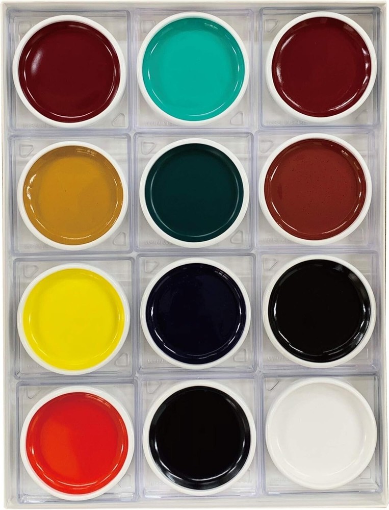 Kissho Teppatsu Gansai Japanese Watercolor Paint 12 Colors Set JAPAN F/S new