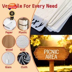 CllyCnny 30Pcs Letter Stencils for Painting : Reusable 1/2 to 2 Large, White