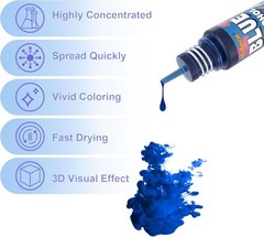 Alcohol Ink Set,15 Colors Alcohol Inks for Resin,Highly Concentrated Alcohol Bas