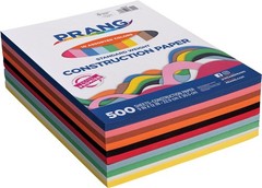 Bright Construction Paper, 500 Sheets, Perfect for School Projects and Art