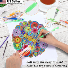 Gel Pens for Adult Coloring Books, 160 Pack 80 Count (Pack of 1), Multicolor