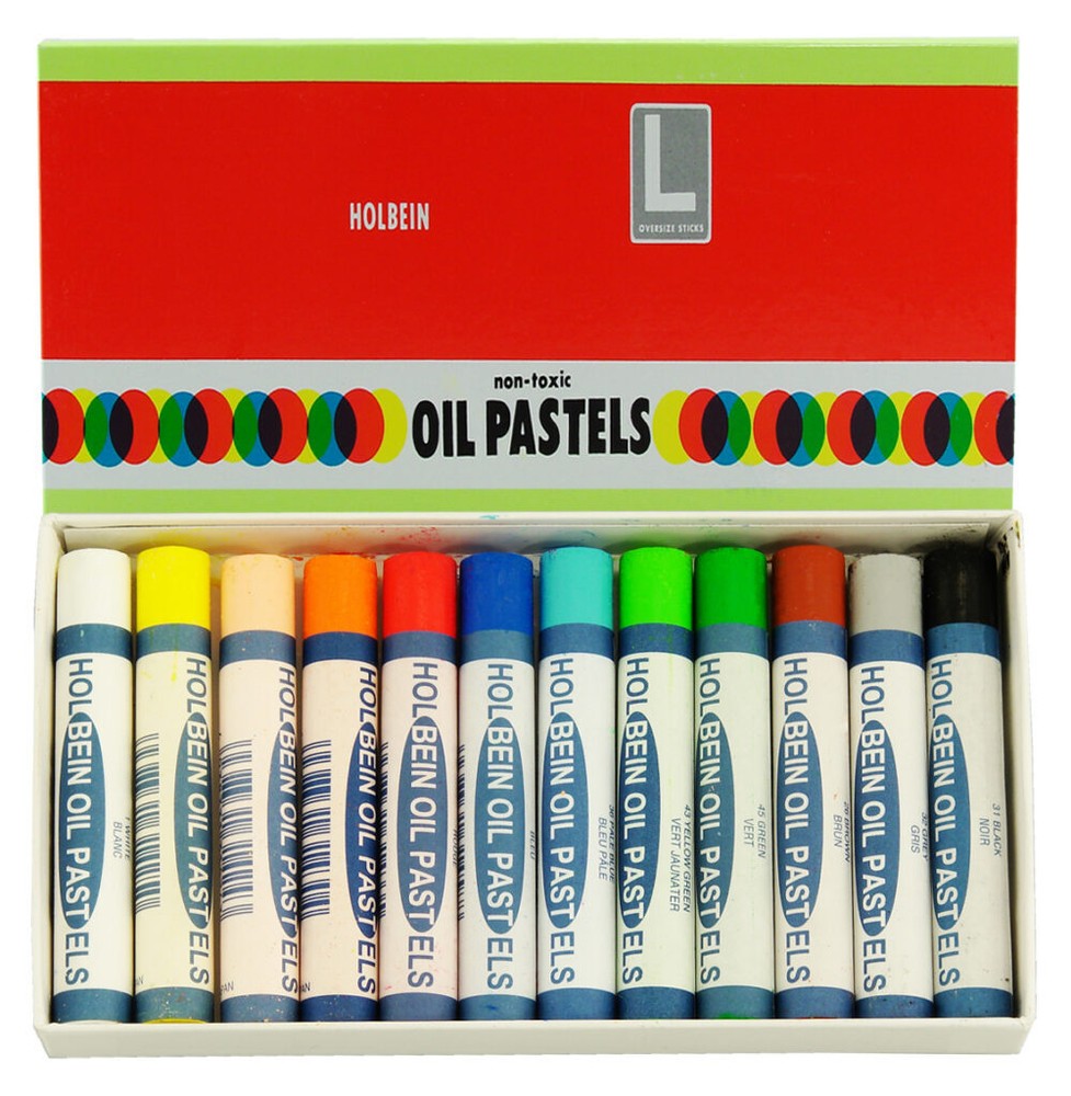 Holbein Academic Oil Pastel Set – Assorted Colors, Set of 12