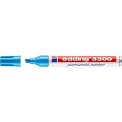 Permanent Marker Pen with Chisel Tip, Quick-Drying Permanent Marker, Blue