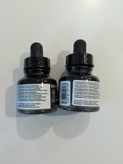 2 Daler Rowney FW ARtsits Acrylink Ink Bottles 29.5mL 1oz Black 50761913 New