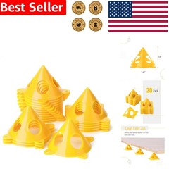 Painters Pyramids 20 Pack Yellow Durable Plastic Canvas Door Painting Stands Dry