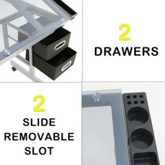 Adjustable Drafting Table Workstation Drawing Desk Art & Craft Hobby Studio New