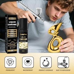 High Gloss Gold Liquid Leaf Paint – Alcohol-Based Airbrush Paint 2 Fl Oz