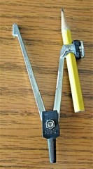 Vintage Helix Drawing Compass With Pencil Holder Pat 2118106, 1261866, 70’s