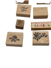 Vintage Stampin Up & FBX 12pc Wood Stamp Lot (1992-1997)