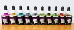 Vintage Frisk Ink Dye Set x11 Colours Artist Airbrush Illustration Studio