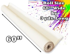 60″-84″ Artist Canvas Roll, Un/Primed, White/Black, Cotton/Linen Bulk Discount