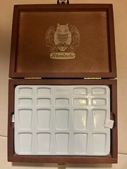 SCHMINCKE HORADAM WATERCOLOUR SET 24 FULL PANS IN WOODEN CASE