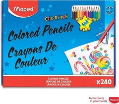 Durable Triangular Colored Pencils Set + Sharpeners
