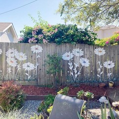 Large Flower Stencils Painting on Wood Reusable Floral Wall Stencil Templates…