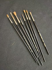 8 – Vintage Kolinsky, Fine Sable Water Color Brushes, Various High End Brands