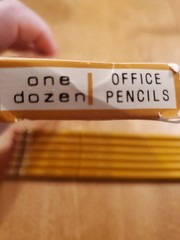 Quill T-812-2 1/2 Yellow Wood Pencil Lot 6 Pencils With Original Box