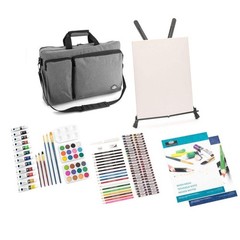 Deluxe Mixed Media Art Set 164 Pieces Easel Acrylic Paints Draw Pencils Brushes