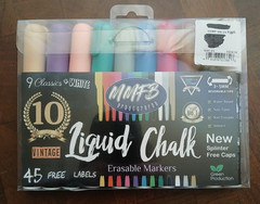 BRAND NEW 10 Liquid Chalk Erasable Markers 3-5mm Classics+45 labels,MMFB Arts&Cr